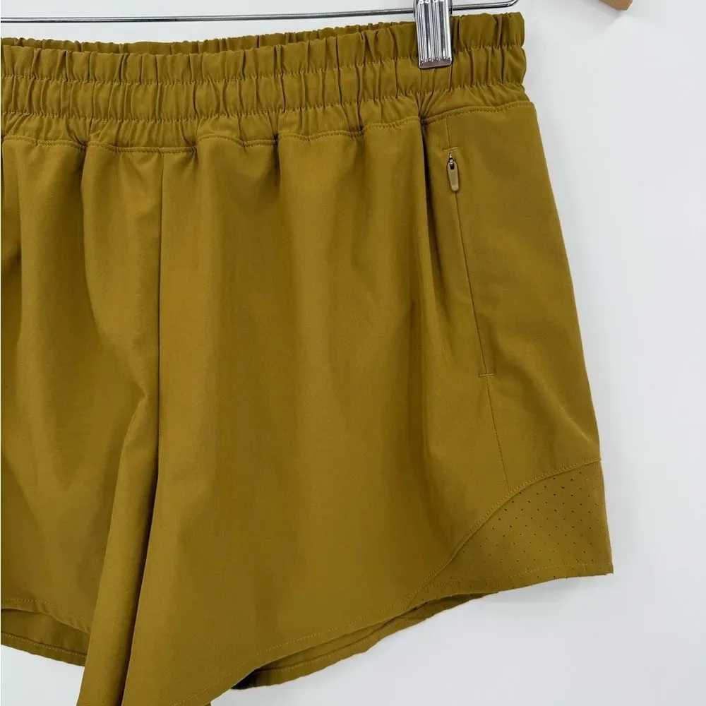Calia Women's Mid Rise Infinity Run Short in Olive Bronze | Small - Picture 6 of 11